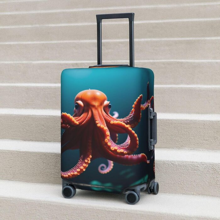 Чохол для валізи Октопус, міцний захист для багажу розміром 45.7-81.3 см, чорний, малий