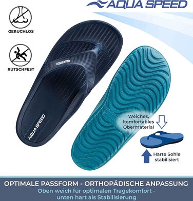 Сандалі для ванни Aqua Speed для жінок та чоловіків Нековзні шльопанці Жіночі шльопанці Чоловічі сандалі для душу Капці для ванни Капці для ванни Сандалі для душу Басейн Басейн Сауна 41 EU Alcano Blue Alcano