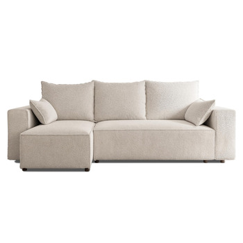 Кутовий диван з функцією сну Tobi 246x145 см - Диван - Диван з ящиком для зберігання - Кутовий диван - L-подібний - Диван-ліжко - Диван-ліжко з ящиком для зберігання - Універсальний (Centaur 01 Бежевий)