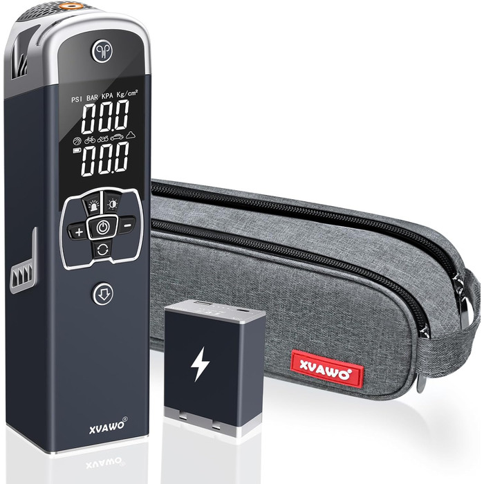 Електричний компресор з акумуляторним повітряним насосом XVAWO 12v шинний насос з акумулятором 7800mAh - міні-повітряний компресор