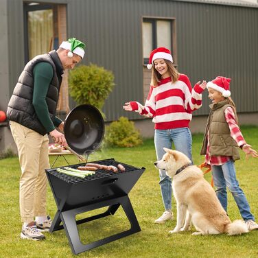 Складаний гриль QWORK, термостійкий гриль для ноутбука, для кемпінгу, подорожей