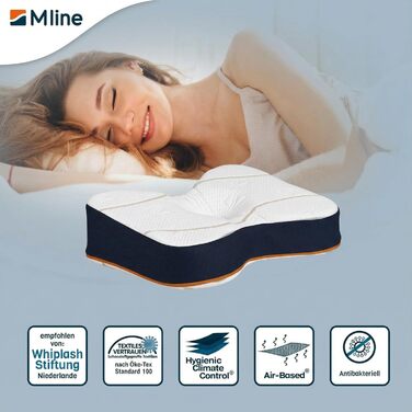 Спортивна подушка Подушка для голови - Підтримка шиї, оптимальна вентиляція - Біла - 50 x 35 см