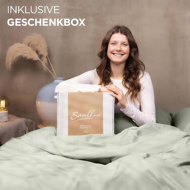 Обтяжена ковдра 135x200 - Бавовняний сатин - Oeko-Tex Виготовлено в зеленому кольорі - Небесно м&39який сон з ідеально підігнаною ковдрою для наших обтяжених ковдр - Зелена 135 x 200 см