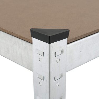 Стелаж ESTEXO, стелажі для зберігання, 21 модель на вибір, надміцні стелажі, стелажі для підвалу, стелажі для майстерні, стелажі для робочого столу, гаражні стелажі (оцинковані / 200x100x50см / 875кг)