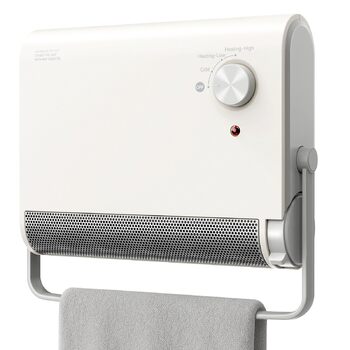 Енергозберігаючий вентилятор-обігрівач для ванної кімнати, настінний вентилятор Sandrem потужністю 2000 Вт для площі приблизно 30 кв.м, портативний керамічний вентилятор-обігрівач, сушить одяг з термостатом, має режими охолодження та теплого повітря, захи