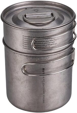 Набір посуду для кемпінгу на свіжому повітрі, горщики для пікніка зі складними ручками, горщики з нержавіючої сталі, аксесуари для кемпінгу, набір міцних горщиків для пікніка