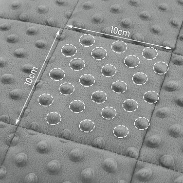 Ковдра WOLTU з обтяженням, бавовна, 2,3 кг, 90x120 см - Антистресова ковдра з обтяженням - Терапевтична ковдра, засіб для сну для дорослих, важкий куточок ліжка для кращого відпочинку - Пухнаста обтяжена ковдра 90x120 см, 2,3 кг