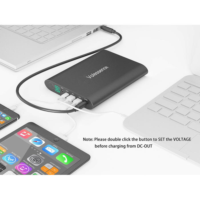 Портативний зарядний пристрій для ноутбука, планшета, телефону і не тільки, 50000mAh Laptop Power Bank 5/8.4/9/12/16/20V