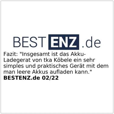Зарядний пристрій tka Kbele Akkutechnik зарядний пристрій для 8 батарейок типу AA(A), РК-дисплей та контроль окремих слотів (зарядний пристрій, швидкий зарядний пристрій, універсальний)