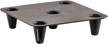 Кашпо BURI XL 48x48 см, великий квітковий горщик Горщик для рослин з резервуаром для води та блюдцем 30-літровий квітковий горщик для використання в приміщенні та на вулиці, антрацитового кольору УФ-стійкий, морозостійкий, надзвичайно міцний, антрацитовий