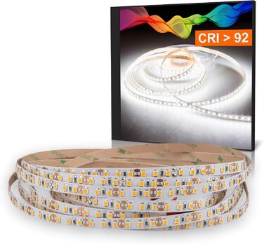 Світлодіодна стрічка Mextronic 2835 Холодне біле світло (5700K) CRI 92, 72W, 5 метрів, 12V, IP20