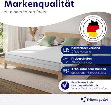 Матрац Trumegut24 AquaFlex 7-зонний 180x200 см Рівень жорсткості H4 Ергономічний матрац з холодної піни Гіпоалергенний та антибактеріальний Знімний та пральний чохол Сертифіковано Oeko-TEX (16 см, 180 x 200 см) 180 x 200 см 16 см