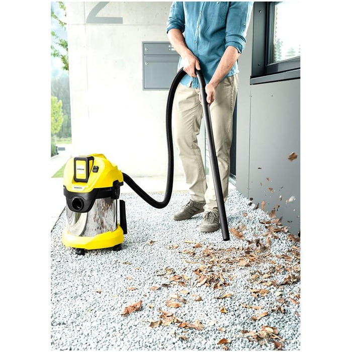 Акумуляторний пилосос для вологого/сухого прибирання Krcher 36 В WD 3 Battery Premium, патронний фільтр, шланг 2 м, об'єм контейне