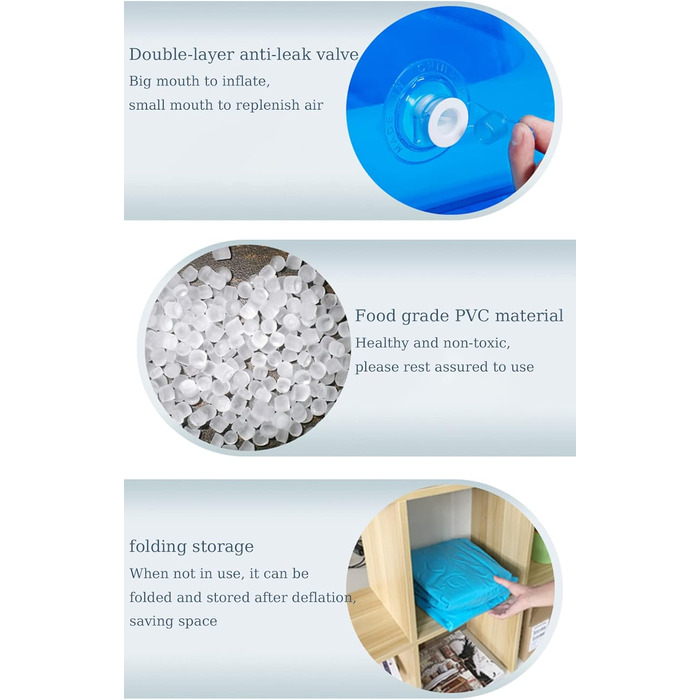 Надувний басейн, складна надувна ванна для дорослих, гідромасажна ванна для вулиці, дитячий басейн для балкону та саду, прямокутний басейн з великою спинкою, сидінням та тримачем для напоїв