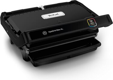 Контактний гриль Tefal OptiGrill Elite XL, 16 програм, Цифровий дисплей з індикатором рівня приготування, Знімні пластини XL, Електрогриль, Чорний, GC760812