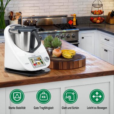 Для розсувної дошки Thermomix TM6 TM5 акрил, швидкопереміщена дошка Ticanros Premium для кухонного комбайна Thermomix Vorwerk TM6 аксесуари Pad Board, глянцевий чорний
