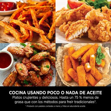 В-1, Мультипіч, Півень, Opwarmen, Drogen, Voor 1-2 порції, Digitaal, Voor Bevroren Voedsel, Anti-aanbak Lade & Mandje, 2000W, Zwart AF140EU, 4.7L, Enkele Lade, 4-