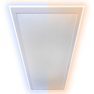 Інфрачервоний обігрівач Heidenfeld HF-HP500 з підсвічуванням 10 ЛАМП - світлодіодна рамка - інфрачервоний стельовий обігрівач з термостатом - якісний німецький бренд - пульт дистанційного керування (800 Вт, змінний)