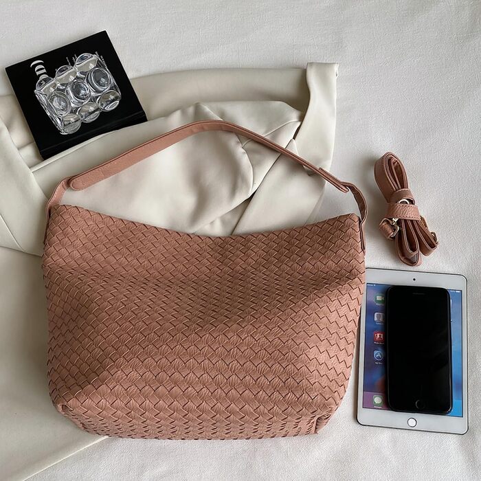 Сумочка жіноча сумка, шоппер дами великий PU шкіряна ткана сумка ретро сумка через плече мода сумка через плече з гаманцем, класич