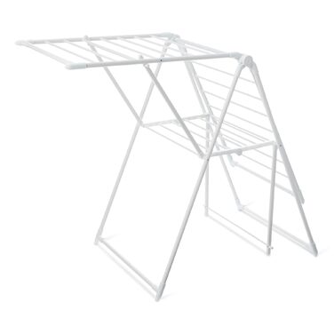Сушарка для білизни Storeo Basics з металу, 2 крила, складана, 155 x 60 x 100 см, біла