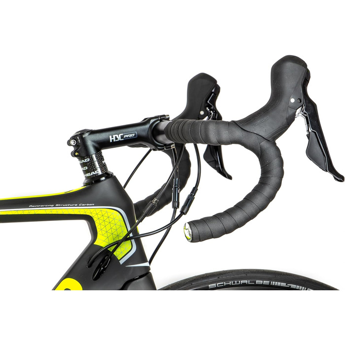 Велосипед Head Unisex I-Speed Team для дорослих, матовий чорний/жовтий, 54