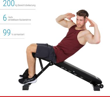 Силова лава HAMMER Force 2.0, похилий тренажер, регулювання кута нахилу, попередньо зібраний на 99, вантажопідйомність 200 кг, транспортні колеса, 123 x 52 x 120