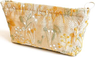 Косметичка з квітковим візерунком, вишита, вінтажний стиль, жакардова тканина, косметичка на блискавці, дорожня косметичка, подару