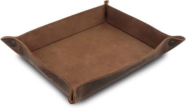 Піднос Londo з натуральної шкіри - шкіряний органайзер, практична коробка для зберігання - для гаманців, годинників, ключів, монет, мобільних телефонів та канцелярського приладдя, норка