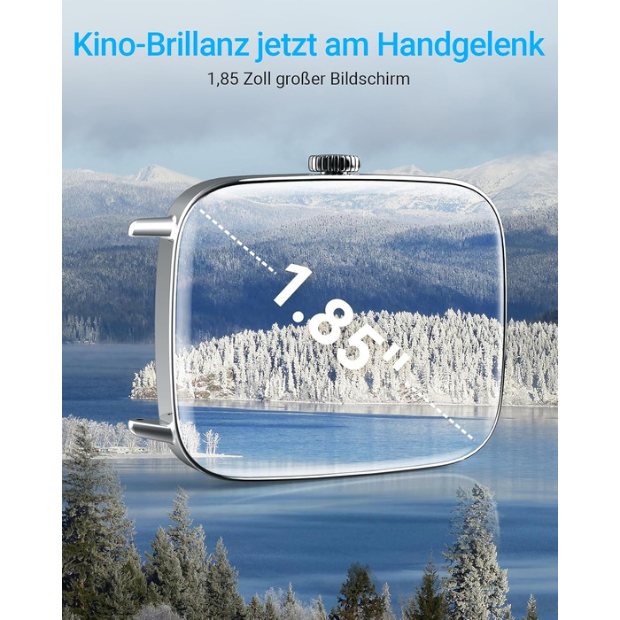 Розумний годинник для чоловіків та жінок з функцією телефону, фітнес-годинник 1,85 дюйма, понад 100 спортивних режимів, фітнес-трекер з моніторингом серцевого ритму/SpO2/сну, крокомір, водонепроникний спортивний годинник IP68 для iOS та Android, чорний