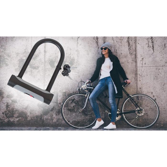 Замок безпеки BISOMO U-lock 180x245 мм, броньований замок, велосипед, електровелосипед, мопед, мотоцикл