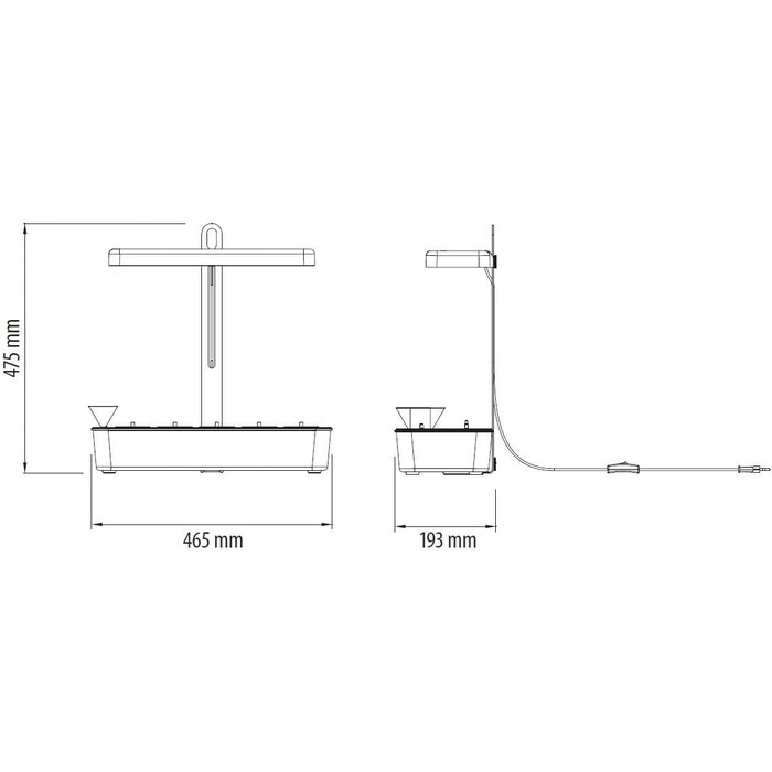 Гідропонна світлодіодна система вирощування рослин Лампа для рослин Світло для рослин Травяний сад Внутрішня садова лампа для вирощування 22 Вт 1350 люмен 10 саджанців Таймер з регулюванням висоти