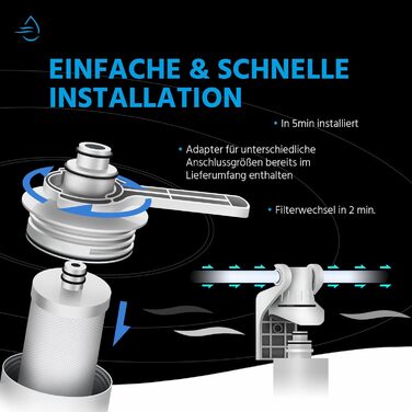 Вапняний фільтр для води HappyFilter не потрібен окремий кран стійкий дизайн більше ніяких кальцинованих кухонних приладів фільтр з активованого вугілля Система швидкої зміни дуже проста установка.