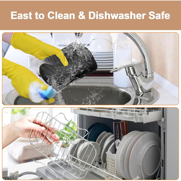 Аксесуари для фритюрниці Pyrrhonian - Аксесуари для фритюрниці Ninja Foodi AF400EU AF300EU 9.5L та інших двозонних фритюрниць, без BPA, аксесуари для фритюрниці Ninja, аксесуари для фритюрниці