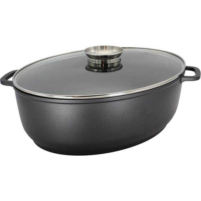 Гусятниця Leipzig, литий алюміній, чорний, 43,5 x 33,5 x 14 см, 23042