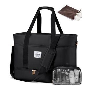 Велика жіноча дорожня сумка LOVEVOOK, водонепроникна дорожня сумка для вихідних з відділенням для взуття, лікарняна сумка, сумка для пологів, ручна поклажа, сумка для сауни, сумка для спортзалу, спортивна сумка, сумка для тренувань для подорожей (Ryanair)