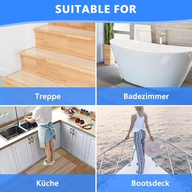 Килимки для сходів, протиковзкі килимки, самоклеючі килимки для сходів 15 x 80 см, 15 шт. , прозорі, протиковзка клейка стрічка, килимок для сходів, протиковзкі смужки, килимки для сходів для дерев&39яних сходів, протиковзкі килимки для підлоги