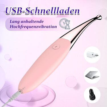 Високочастотний вібратор для точки G, вібратор для клітора, 10 режимів вібрації, 3 змінні вібраційні головки, високочастотний силіконовий вібратор, вібрація для жінок, стимулятор клітора, анальний вібратор