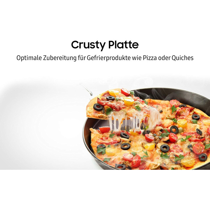 Мікрохвильова піч Samsung MG2BF303TCS/EG з грилем, 900 Вт, 28 л місця для приготування їжі (дуже велике), ширина 51,7 см, розморожування з живленням, 26 автоматичних програм, срібло