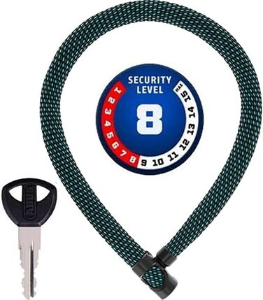 Ланцюг ABUS IVERA 7210 Велосипедний замок з дуже гнучким покриттям із синтетичного волокна IvyTex рівень безпеки ABUS 8 синій (темно-синій) 110 см