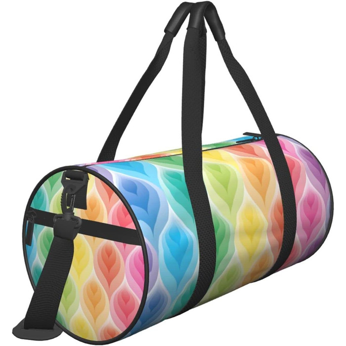 Яскрава дорожня сумка Райдуга, спортивна сумка для чоловіків та жінок, сумка-мішок з градієнтом та візерунком листя