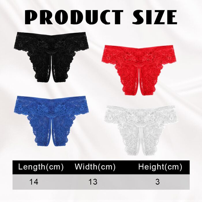 Еротичні жіночі трусики з 4 предметів з відкритою промежиною - мереживні стрінги, трусики з відкритою промежиною, білизна для жінок, сексуальна білизна для сексу (4 кольори)