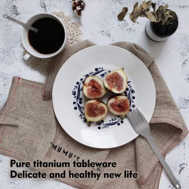 Набір титанових столових приборів TITO з виделкою та ложкою в одному комплекті, столові прибори для кемпінгу на природі