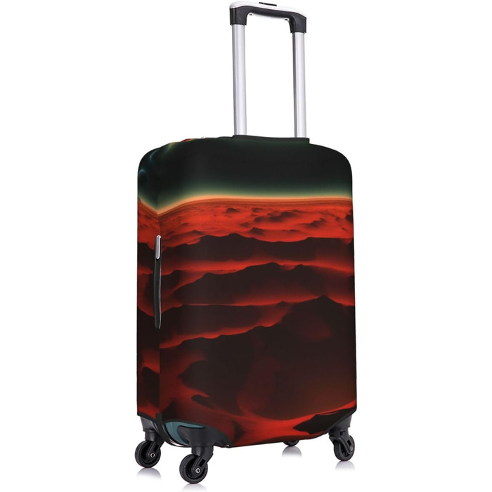 Чохол для валізи поперечного формату, міцний, підходить для валіз розміром 45.7 - 81.3 см, розмір M, Чорний, Середній