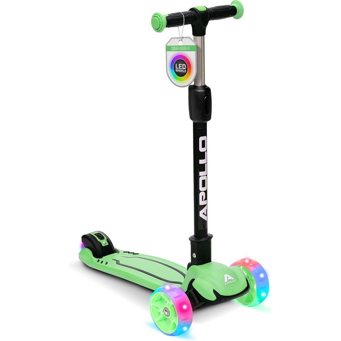 Дитячий самокат Apollo KidsPro 4 складний дитячий самокат, регульований по висоті триколісний самокат самокат для дітей віком від