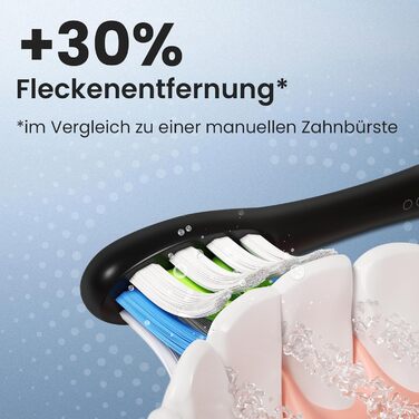 Насадки для щітки Oclean, 6 шт. змінна насадка для щітки з очищувачем язика, щітки для видалення нальоту, сумісні із зубною щіткою Oclean, чорна чорна 6 шт.