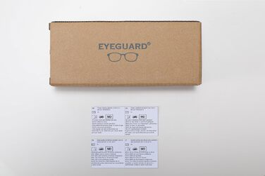 Чоловічі окуляри для читання EYEGUARD, прямокутні, світлі, металеві (сірий, 2.00) Сірий 2.0 x