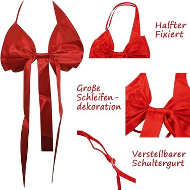 Сексуальний боді WEITAPYT для жінок, з бантом, Neckholder, відкритою спиною, чорний, універсальний розмір