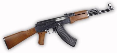 Страйкбольна гвинтівка Калашников АК-47 202229 – пружинна, дерев’яна, 6 мм, <0.5 Дж, BAX, 300-зарядний магазин