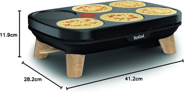 Галети, млинці Млинці для гурманів, пластикові, чорні, 900812 Tfal crpire Deux plaques amovibles antiadhsives Temprature rglable Multi Usage