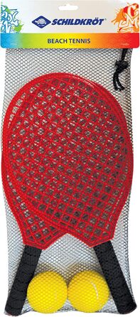 Набір для пляжного тенісу Schildkröt Soft Tennis Set – 40 см, червоний, 2 ракетки + 2 м’ячі, у сітчастій сумці